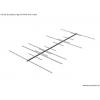 ANTENA DUAL-BAND YAGI DK7ZB 144/430 MHz 5+8el. 150cm Z TYLNYM MOCOWANIEM